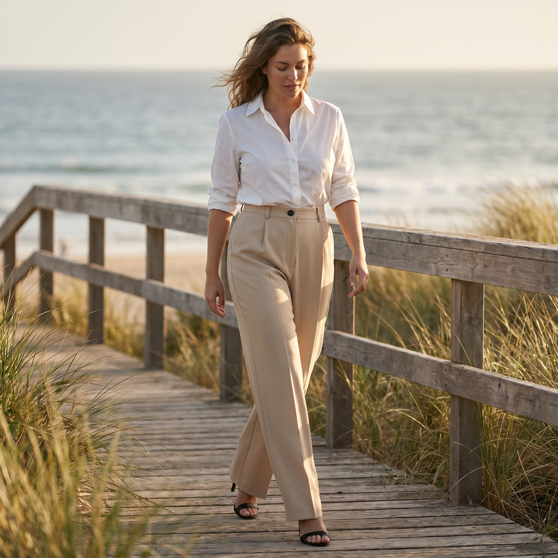 Margot Pleated Wide-Leg Trousers — lifestyle