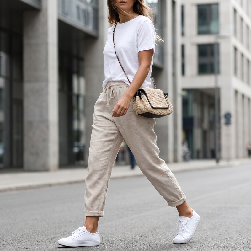 Nora Cotton Linen Pants — lifestyle