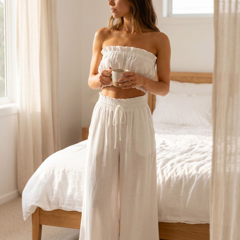 Noa Lounge Wide Leg Pants — lifestyle