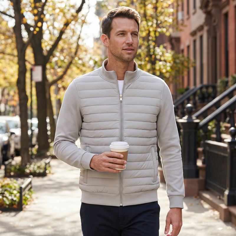 Corin Lightweight Stand-Collar Jacket — lifestyle