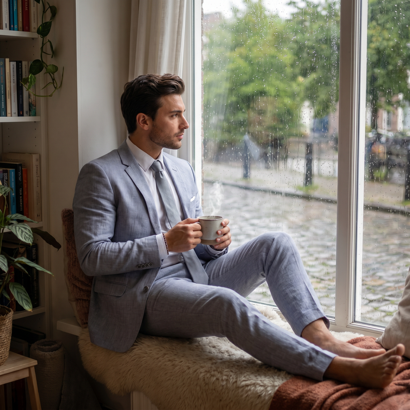Ellis Linen-Blend Suit Set — lifestyle
