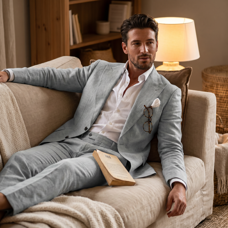 Rowan Single-Button Suit Set — lifestyle