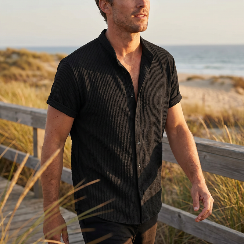 Cole Short-Sleeve Camp Shirt — lifestyle