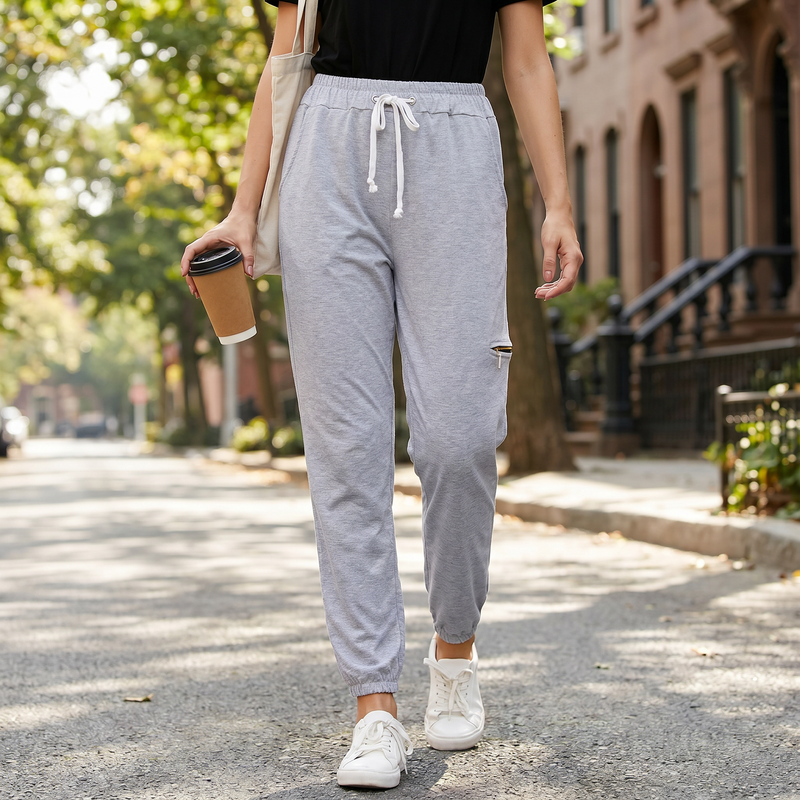 Perfee Drawstring Joggers with Pockets — lifestyle