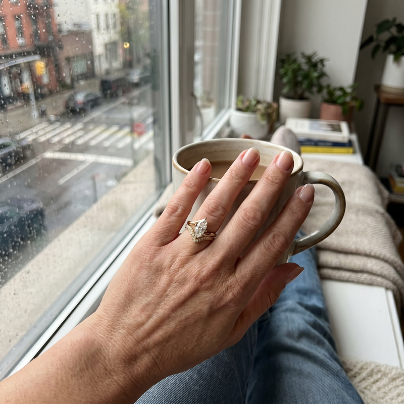 Théa Micro-Zircon Ring Set — lifestyle