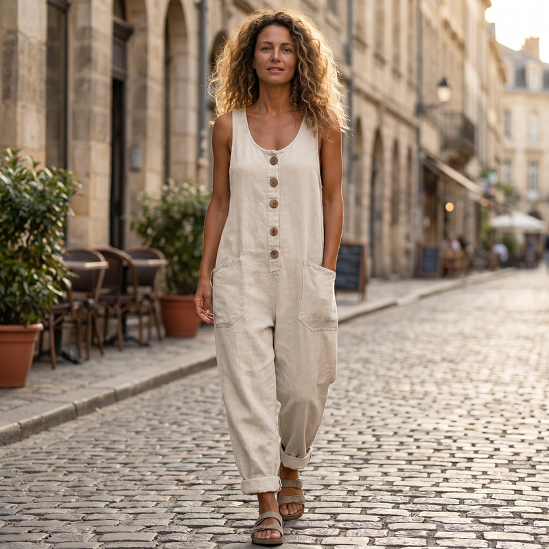 Quinn Denim Jumpsuit — lifestyle