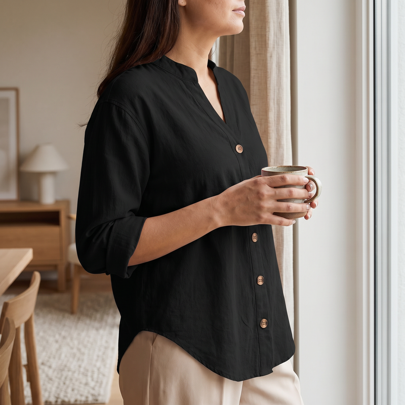 Esme Linen Longline Cardigan — lifestyle