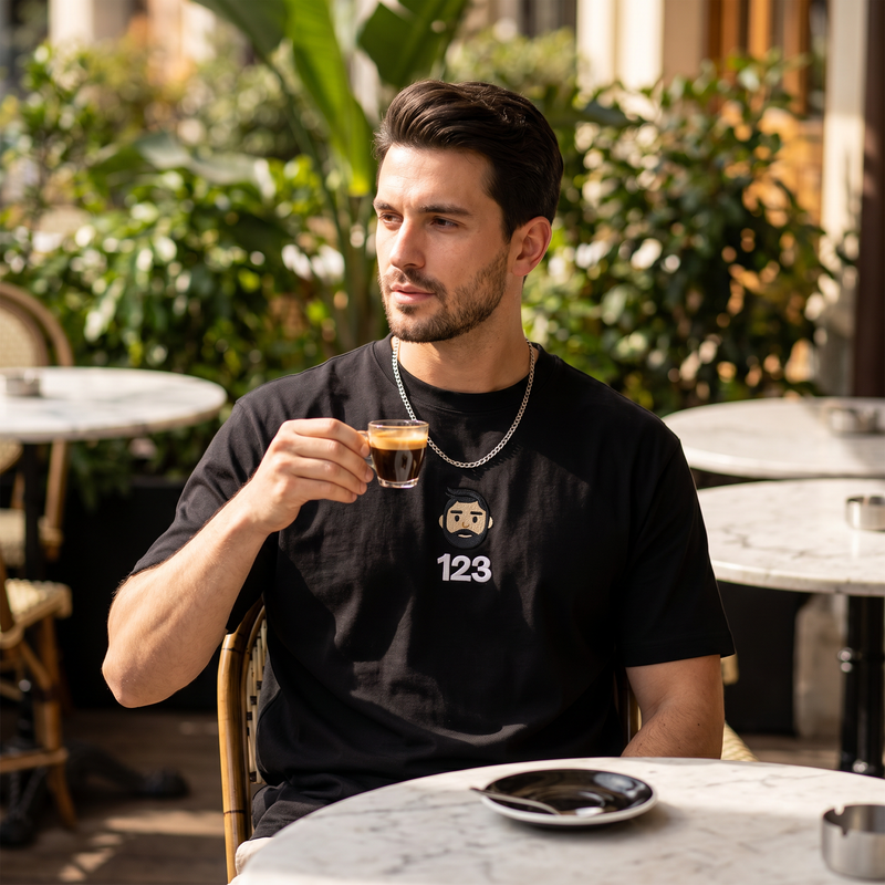 Men's Full Size Number 123 Round Neck T-Shirt Plus Size — lifestyle