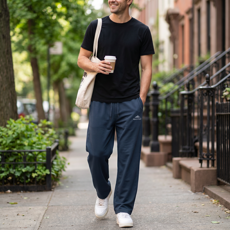 Men's Plus Size Relaxed Fit Drawstring Pants — lifestyle