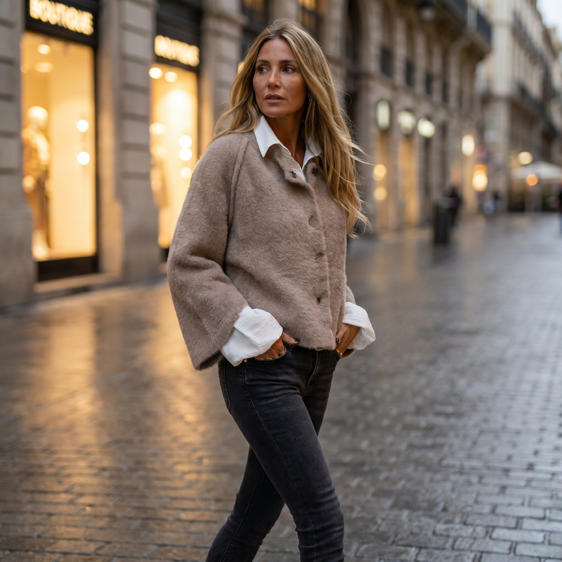 Noa Batwing Cropped Layer — lifestyle