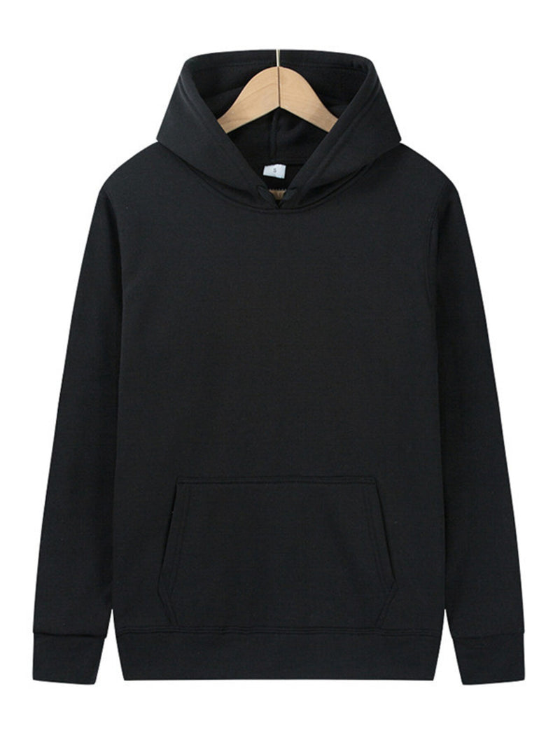 Men's Full Size Kangaroo Pocket Long Sleeve Hoodie Plus Size 8