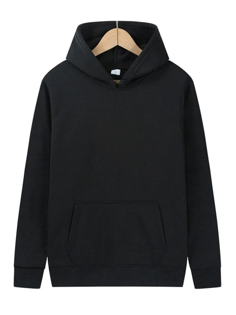 Men's Full Size Kangaroo Pocket Long Sleeve Hoodie Plus Size 3