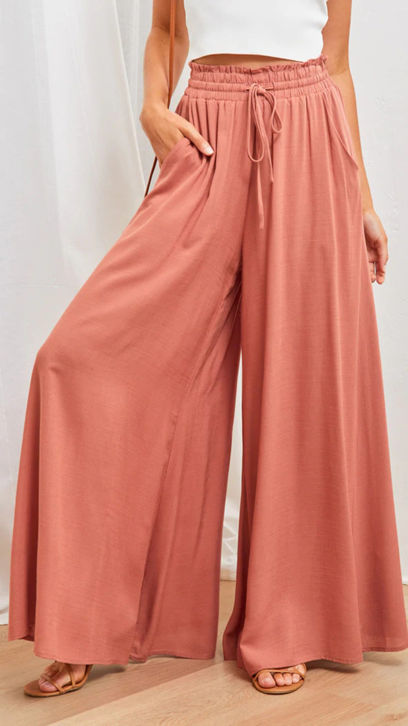 Noa Lounge Wide Leg Pants — Orange