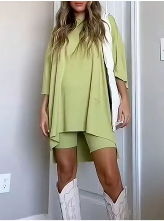 Mina Tee Short Set — Mint Green