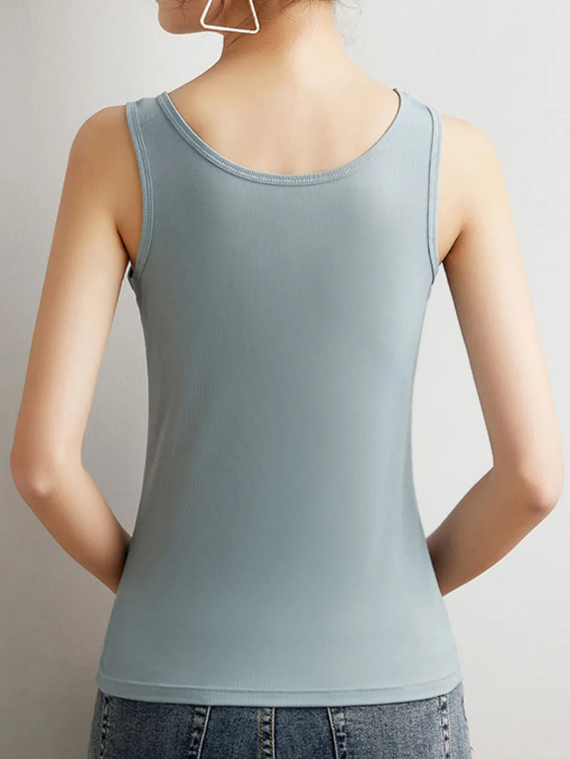 Plus Size Ribbed Scoop Neck Tank Top 6