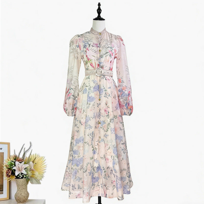 Delphine Puff-Sleeve Belted Dress 11