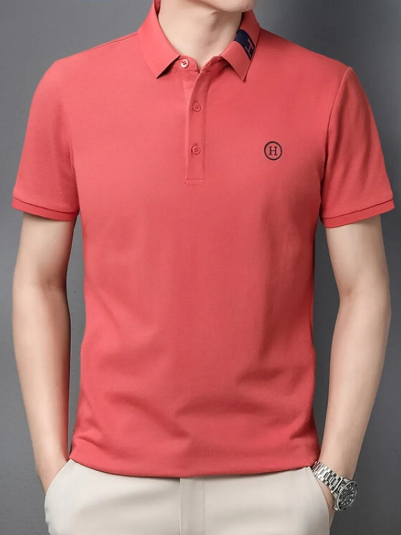 Men's Plus Size Classic Short Sleeve Polo Shirt 5