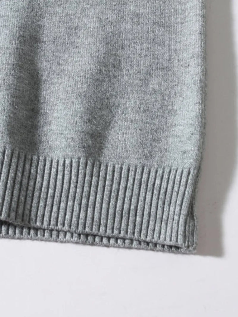 Men's Plus Size Ribbed Hem Long Sleeve Sweater 4