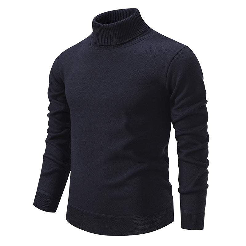 Mercer Black Turtleneck Sweater — Navy Blue