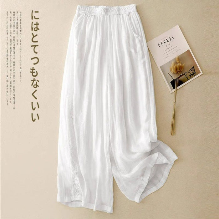Linnea Embroidered Linen Trousers 2