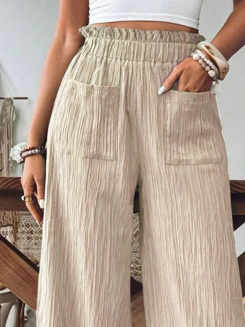 Frill Wide Leg Pants 3