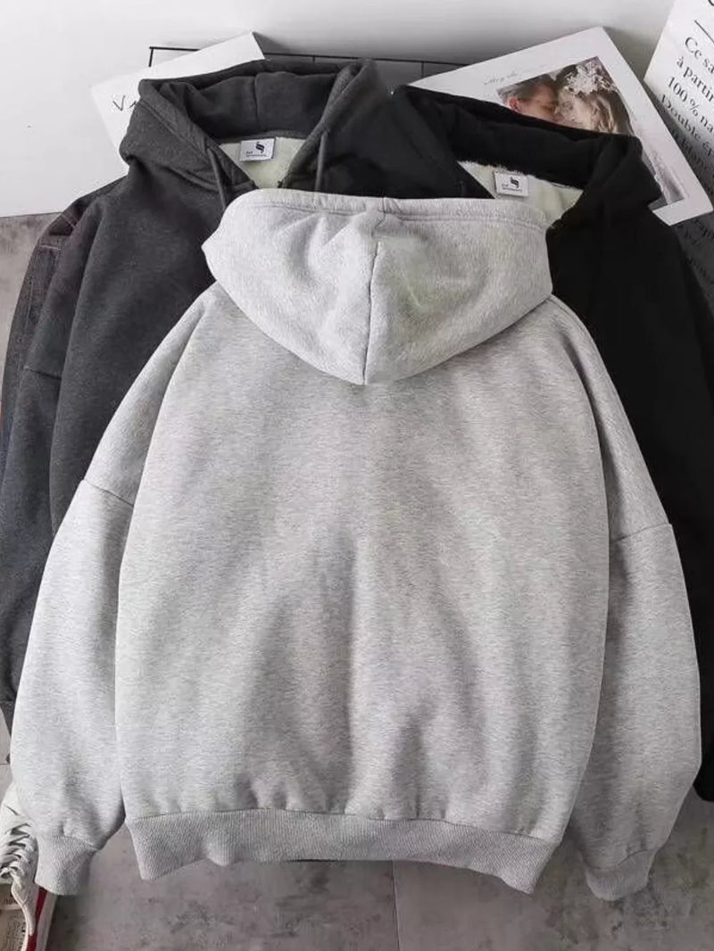 Men's Plus Size Fleece Lined Zip-Up Hoodie 2
