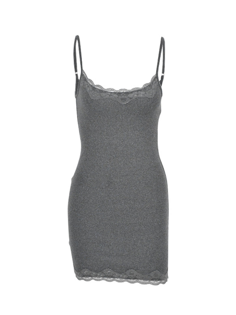 Lace Trim Bodycon Mini Dress 6