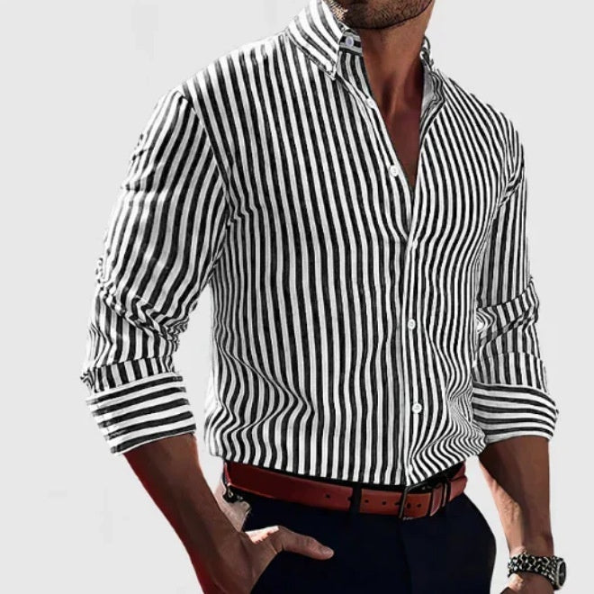 Arden Stripe Lapel Shirt — ML25526110012