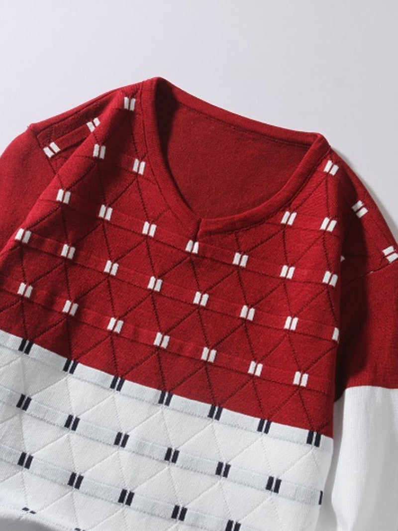 Men's V-Neck Long Sleeve Sweater 8