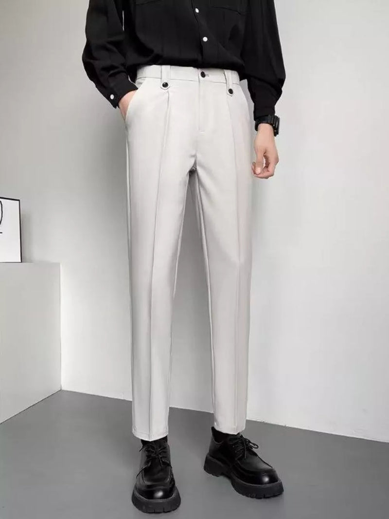 Men's Slim Fit Ankle-Length Dress Pants 7