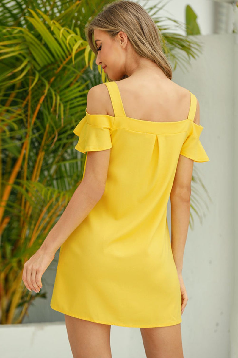 Cold-Shoulder Mini Dress | Hazel & June