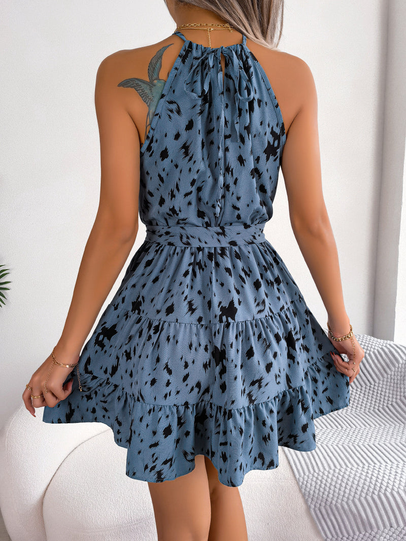 Vestido Briar azul — vista trasera