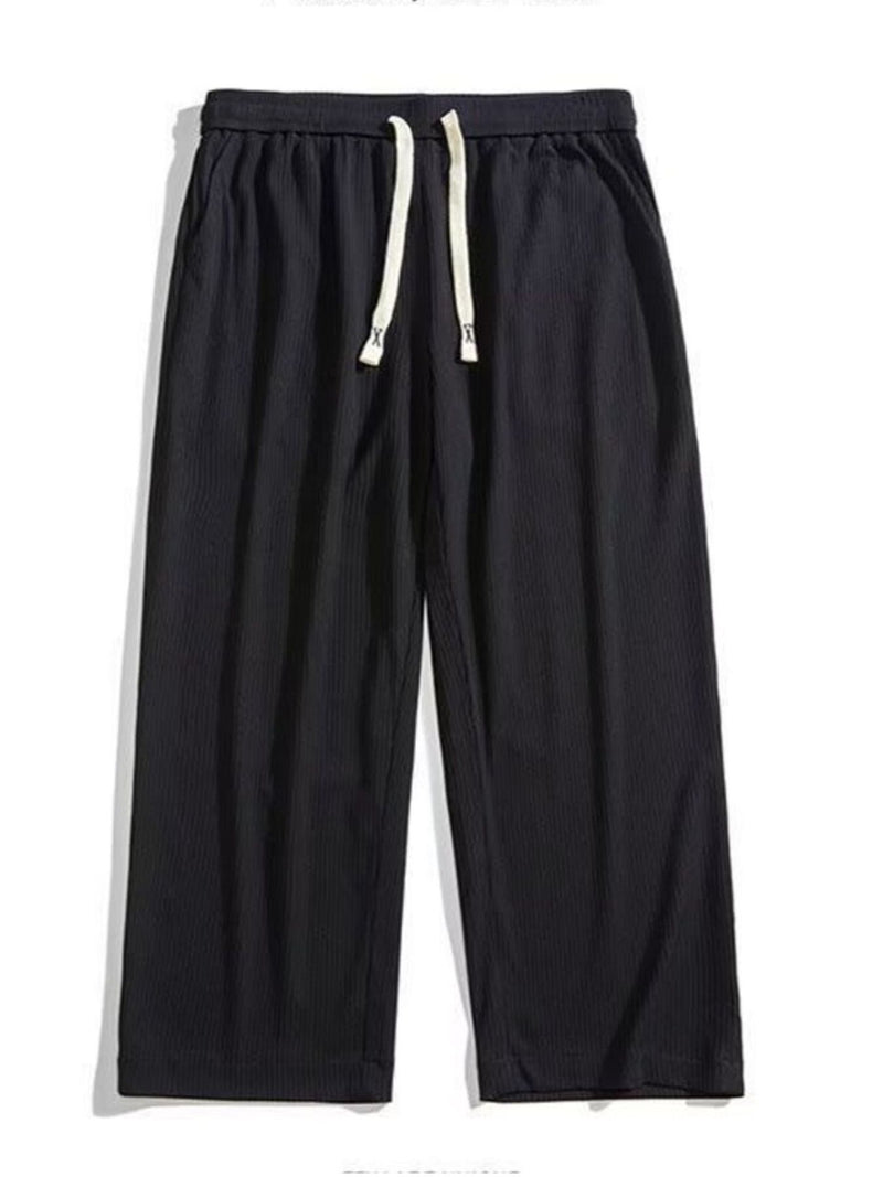 Men's Plus Size Casual Drawstring Wide Leg Pants 6