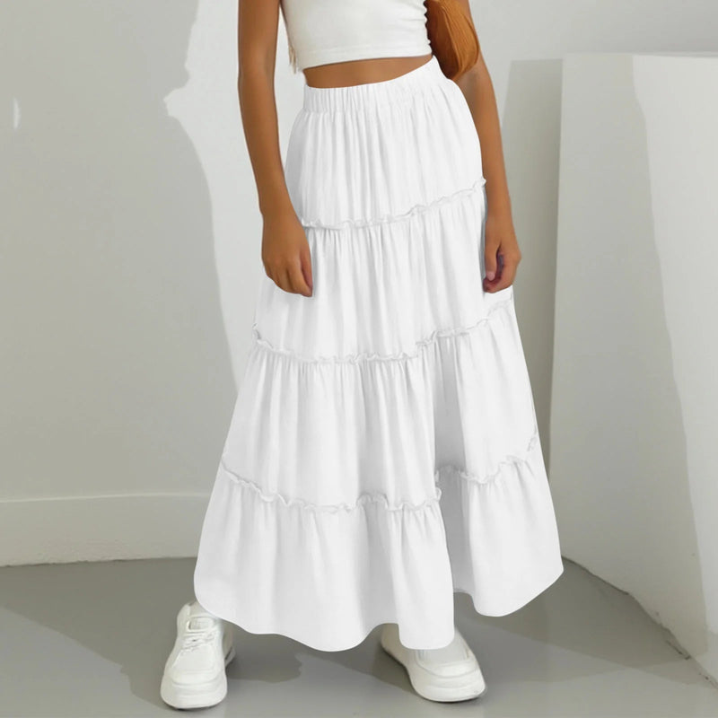 Esme Tiered Ruffle Prairie Maxi Skirt 2