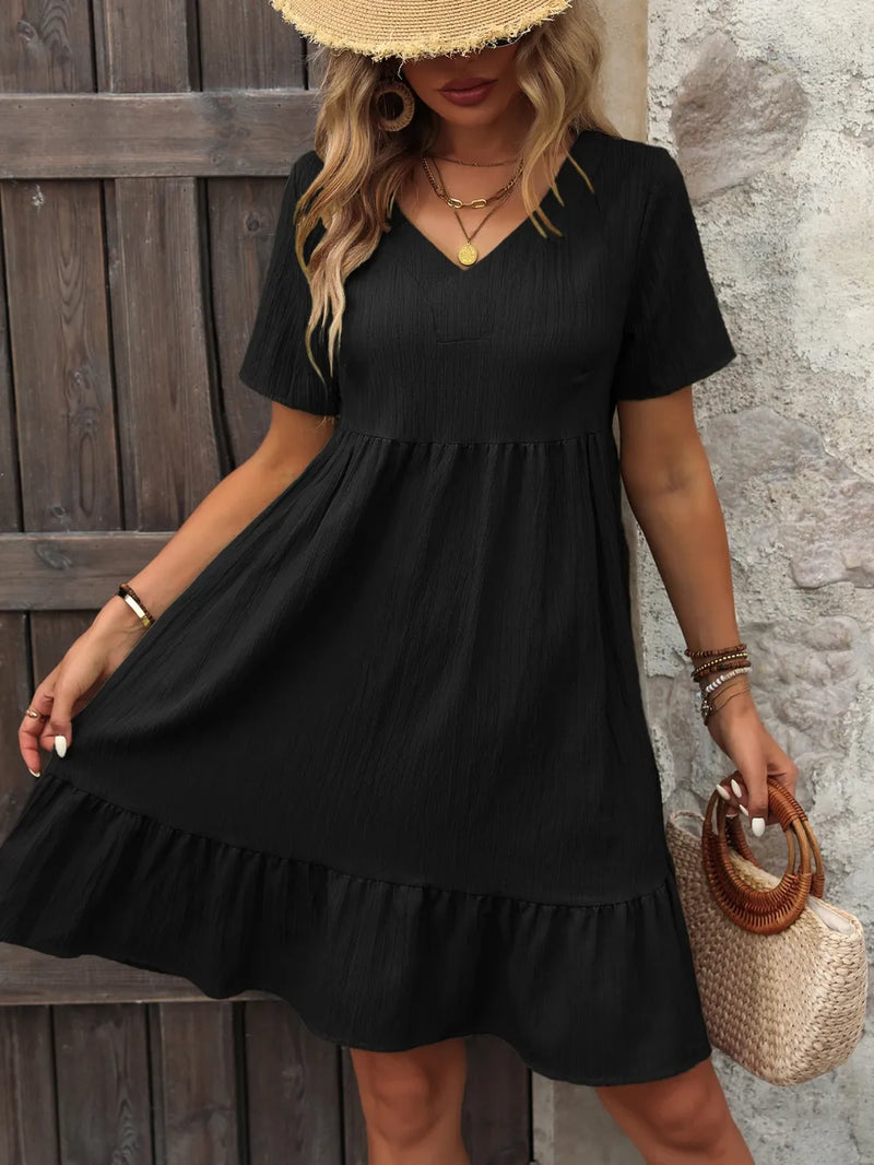 Ivy Lane V-Neck Short Sleeve Mini Dress 6
