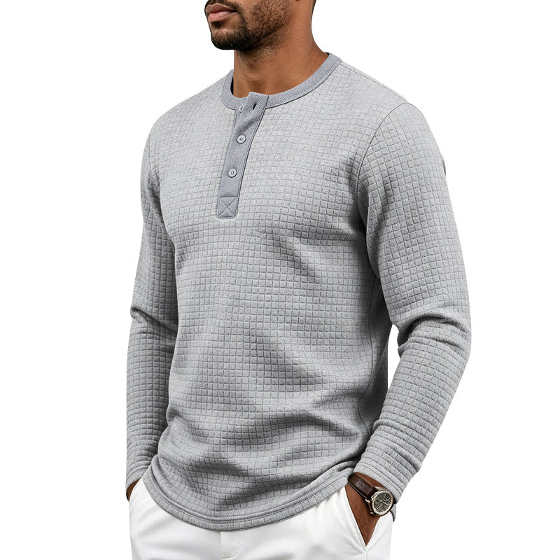 Henley de Cuadros Jacquard