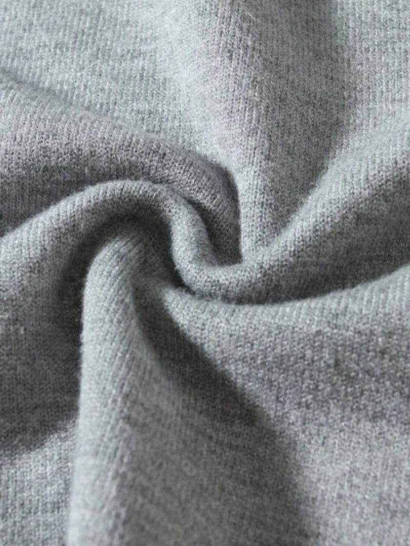 Men's Plus Size Ribbed Hem Long Sleeve Sweater 5