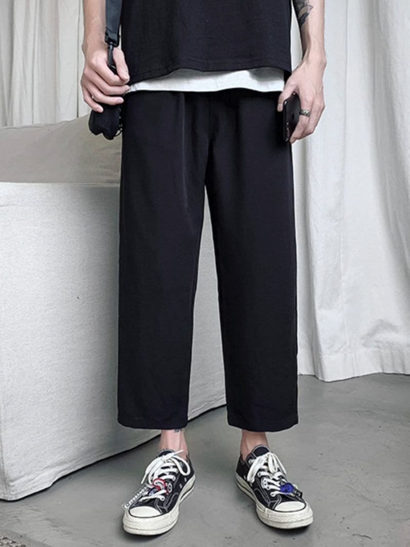Men's Full Size Loose-Fit Cropped Casual Pants Plus Size 1