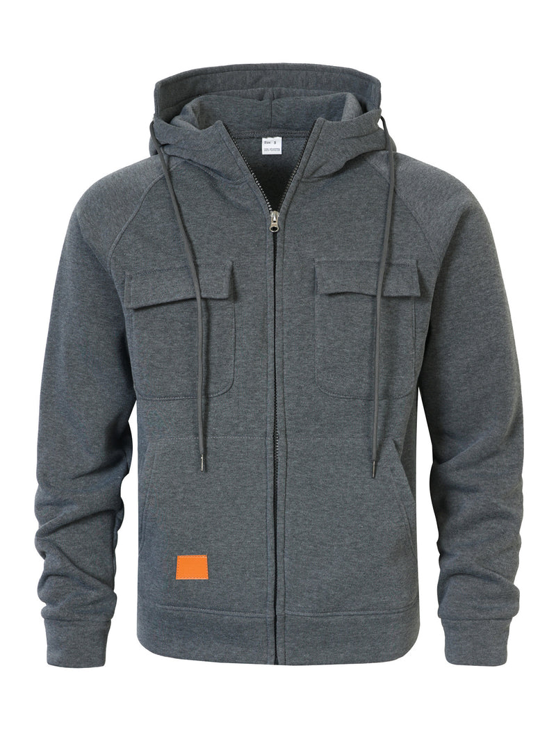 Sudadera con Capucha y Cuello Alto Utility