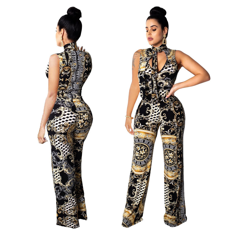 Iver Printed Sleeveless Jumpsuit in Multicolor