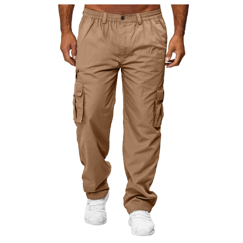 Kieran Multi-Pocket Cargo Pants in Khaki
