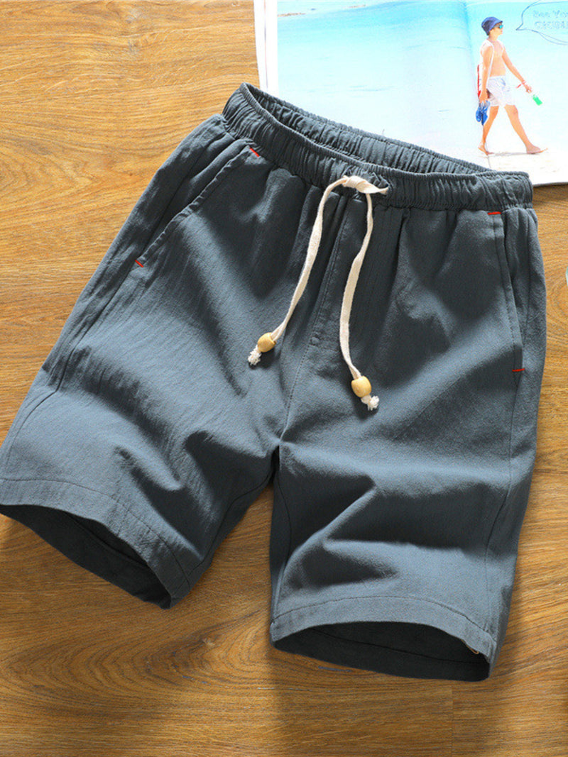 Men's Plus Size Casual Drawstring Summer Shorts | Hazel & June Dark Green