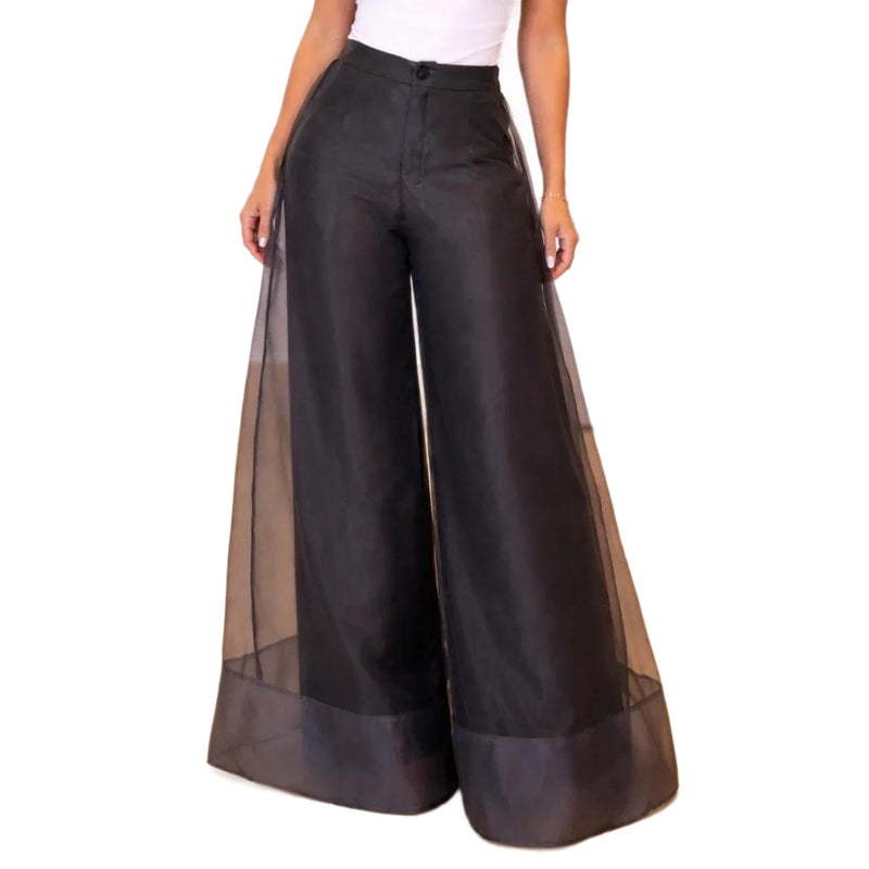 Lila Sheer Wide-Leg Trousers 8