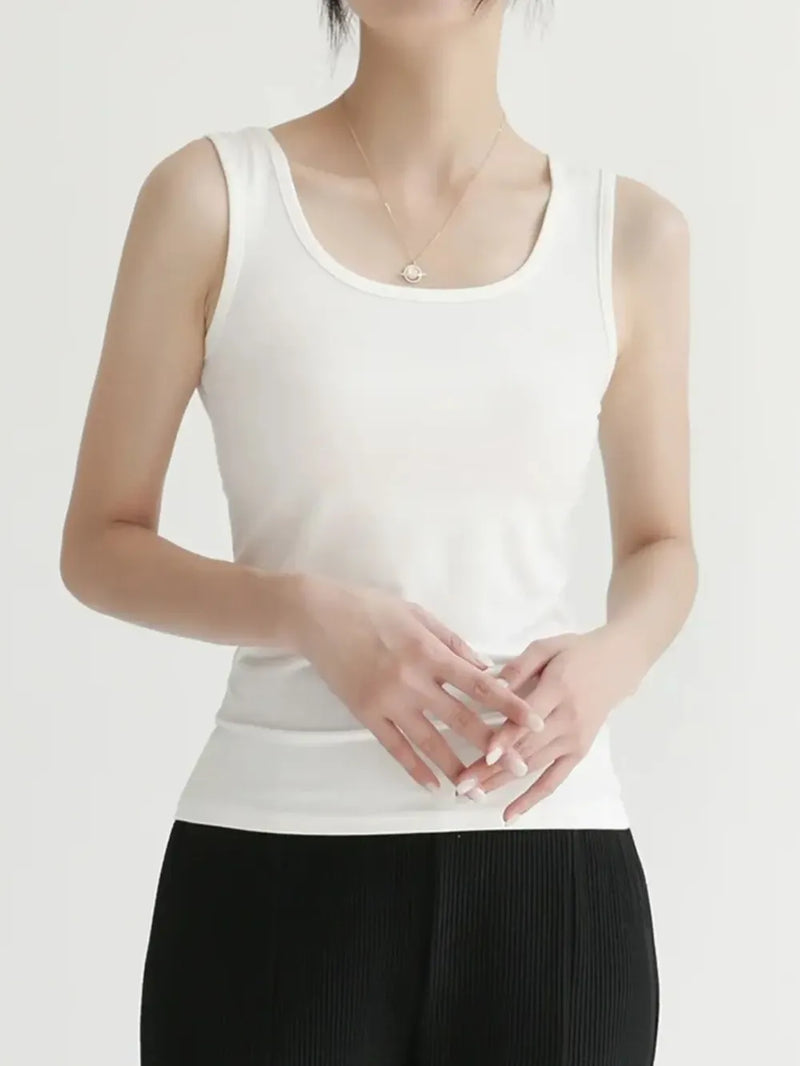 Scoop Neck Wide Strap Tank 5