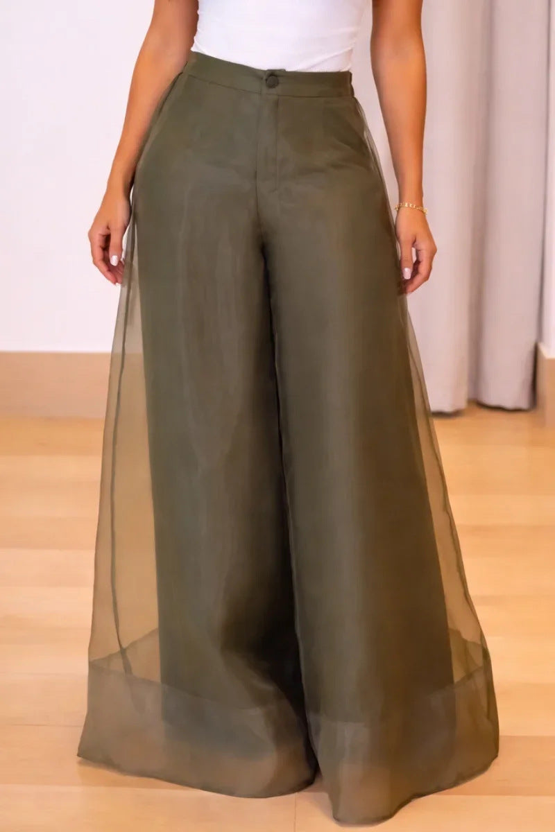Lila Sheer Wide-Leg Trousers 6