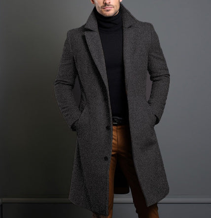 Bastian Single-Breasted Trench Coat — N6 Dark grey
