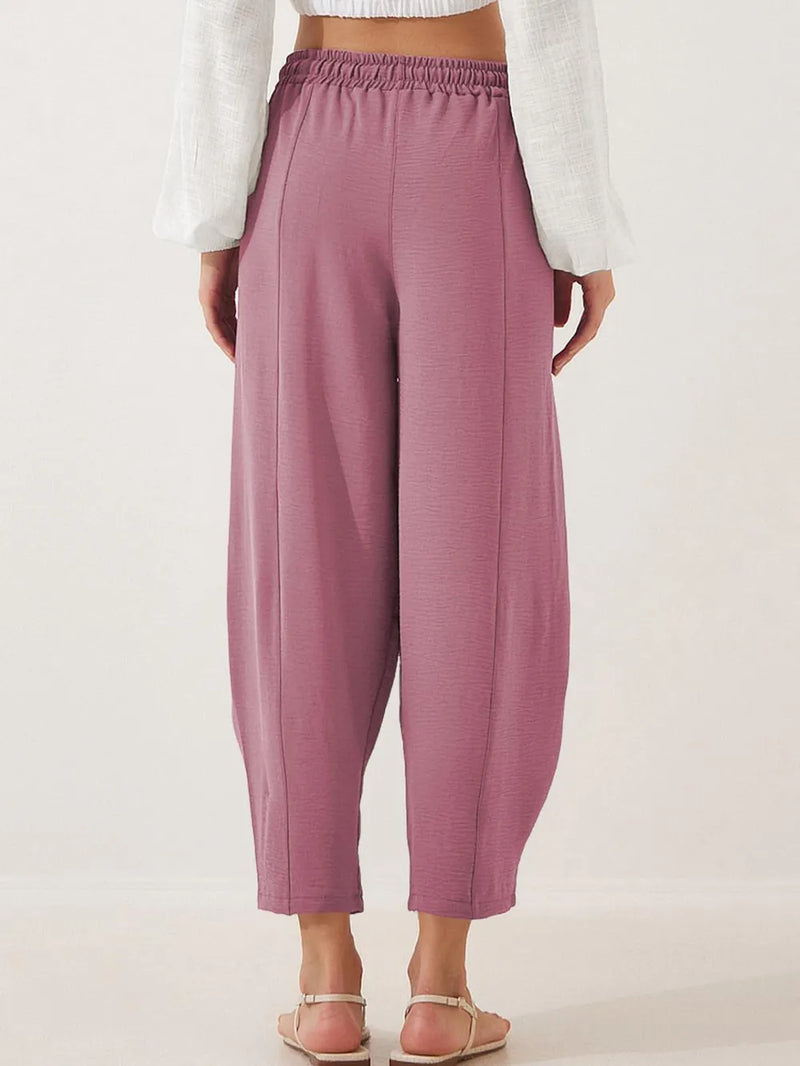Drawstring Cropped Jogger Pants 2