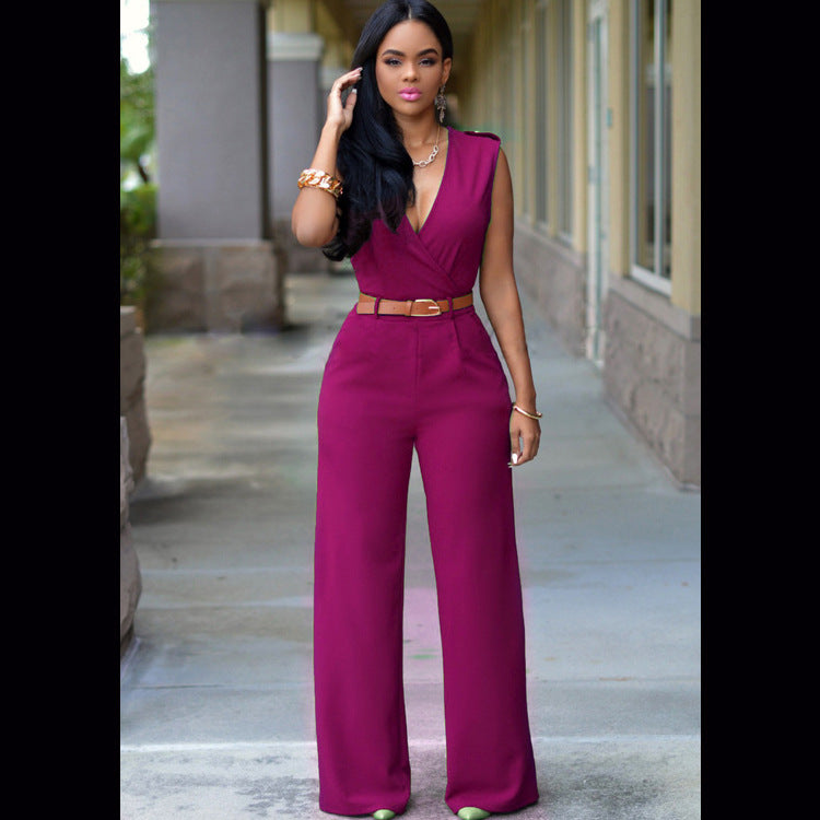 Juno Green Easy Jumpsuit — Violet