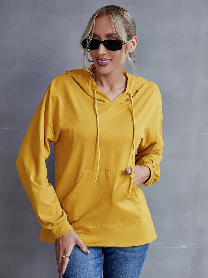 Ivy Lane Drawstring Pocketed Dropped Shoulder Hoodie 1