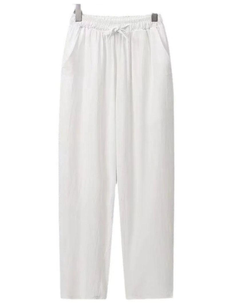 Men's Plus Size Drawstring Wide Leg Pants 1